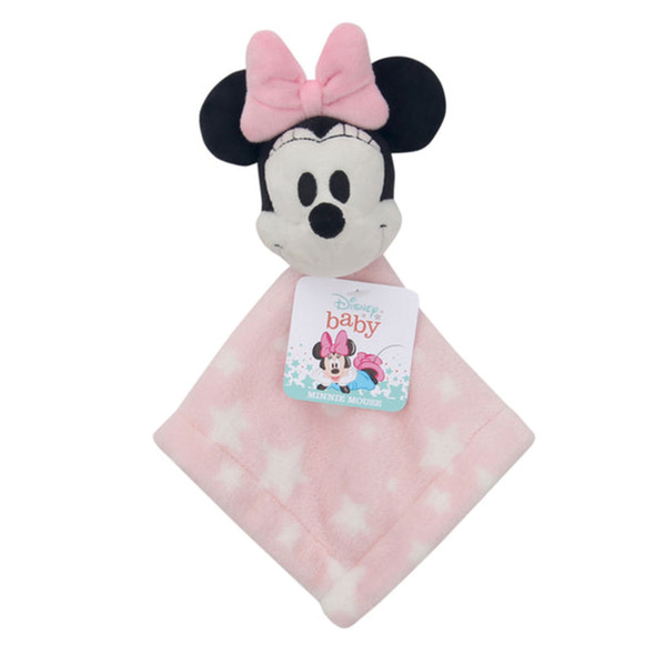 Lambs & Ivy Minnie Mouse Pink Stars Security Blanket