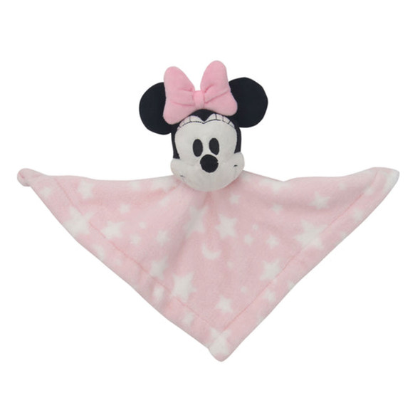 Lambs & Ivy Minnie Mouse Pink Stars Security Blanket