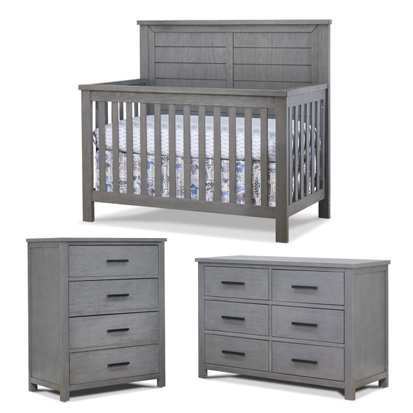 Sorelle Westley 3 Piece Nursery Set in Grigio