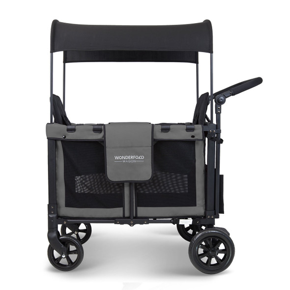 Wonderfold W2 OG Double Stroller Wagon in Charcoal Gray