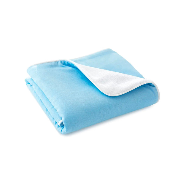 Liz and Roo Light Blue Linen Solid Blanket (Reverses to Cuddle Fleece)