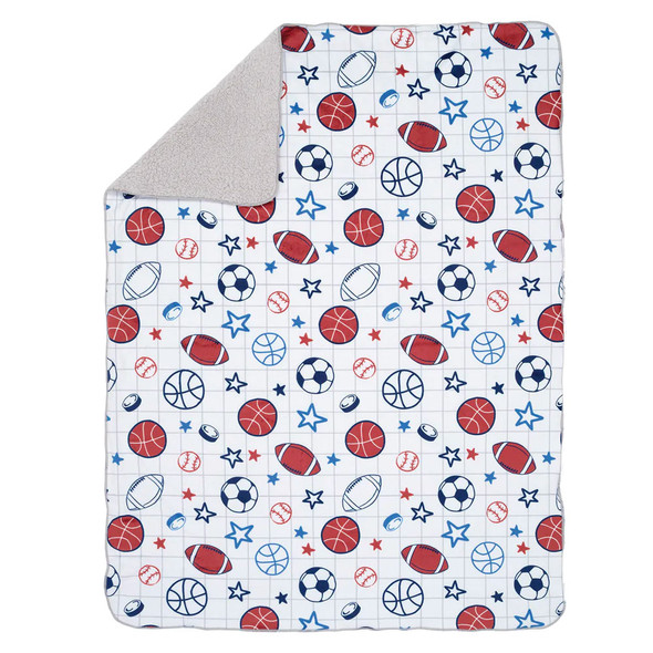 Lambs & Ivy Baby Sports Sherpa Blanket