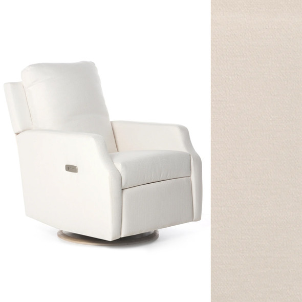 Oilo Harlow Glider w/ Power & USB in Velveteen Ivory