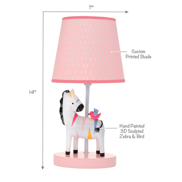 Lambs & Ivy Jazzy Jungle Lamp w/Shade & Bulb