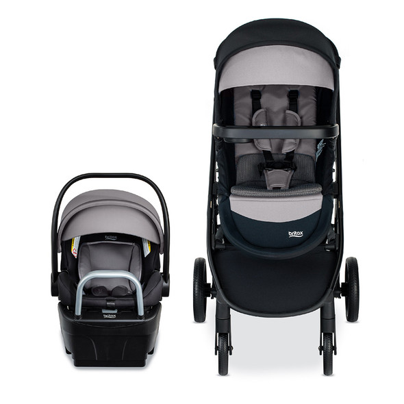 Britax Willow Brook S+ Travel System w/ Aspen Base in Graphite Onyx