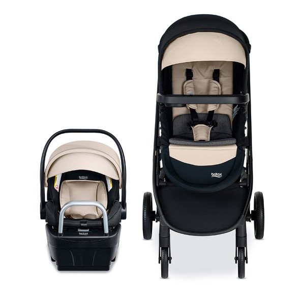 Britax Willow Brook S+ Travel System w/ Aspen Base in Sand Onyx