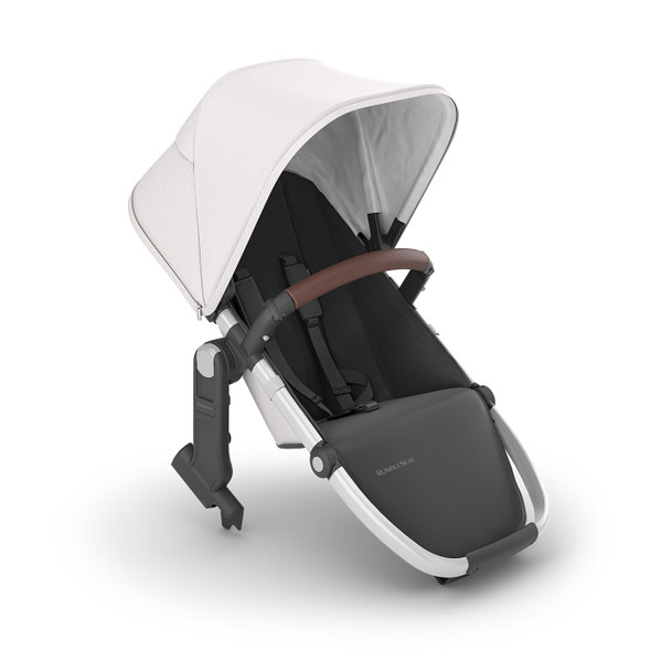 UPPAbaby Rumble Seat V2+ Bryce - White Marl | Silver Frame | Chestnut Leather