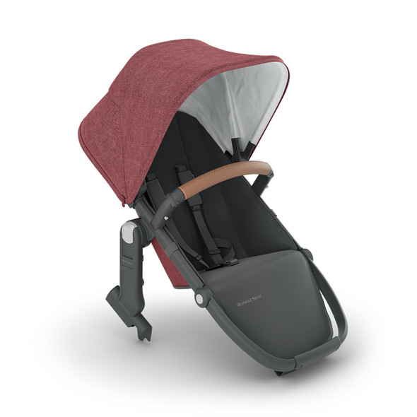 UPPAbaby Rumble Seat V2+ Lucy - Rosewood Mélange | Carbon Frame | Saddle Leather