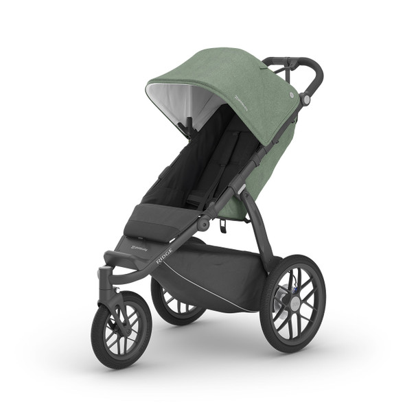 UPPAbaby Ridge Stroller in Gwen- Green Melange + Carbon Frame