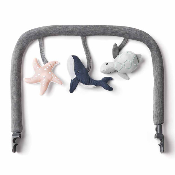 Ergobaby Evolve Bouncer - Toy Bar - Ocean Wonders - Charcoal Grey