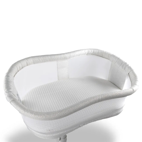 Lullaby Earth Bassinet Pad with Breathable Cover for Halo - White