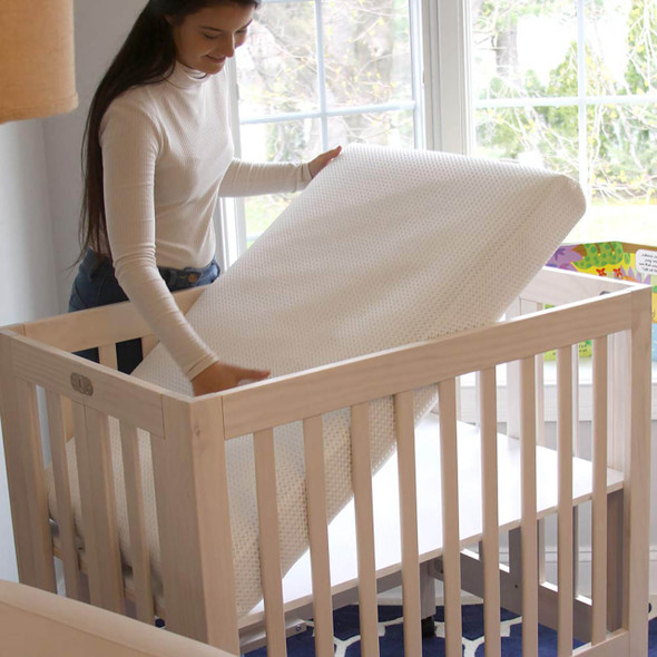 Lullaby Earth Breathe-Safe Mini Crib Mattress - White