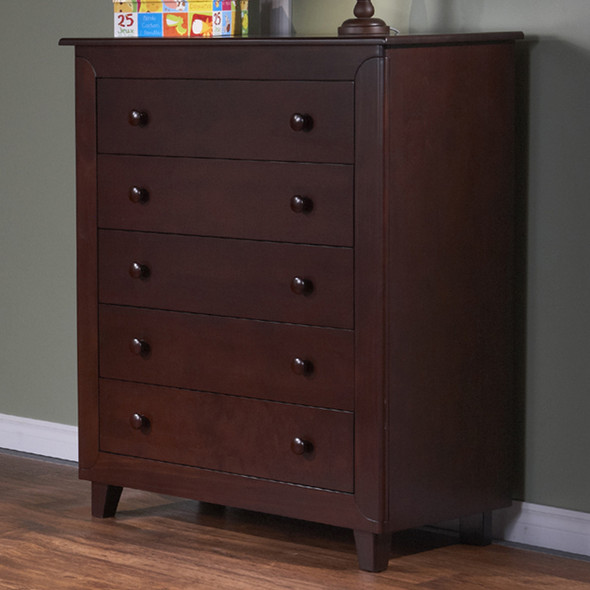 Pali Gala Collection 5 Drawer Dresser in Mocacchino