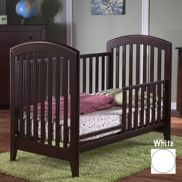Pali Gala Collection toddler rail for crib in White