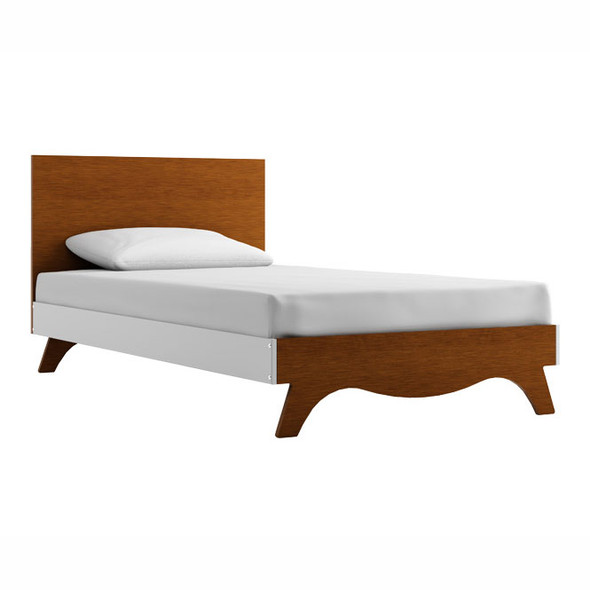 Dutailier Mango Twin Bed - Harvest and White