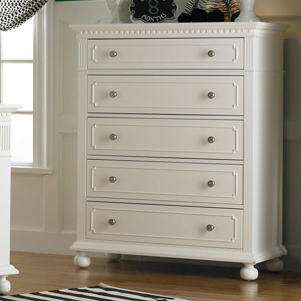 Dolce Babi Naples 5 Drawer Dresser in Snow White by Bivona & Company