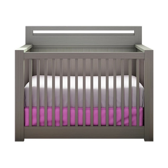 NEST Milano Collection Convertible Crib in Elephant Gray
