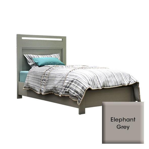 NEST Milano Collection Milano Twin Bed 39" In Elephant Grey