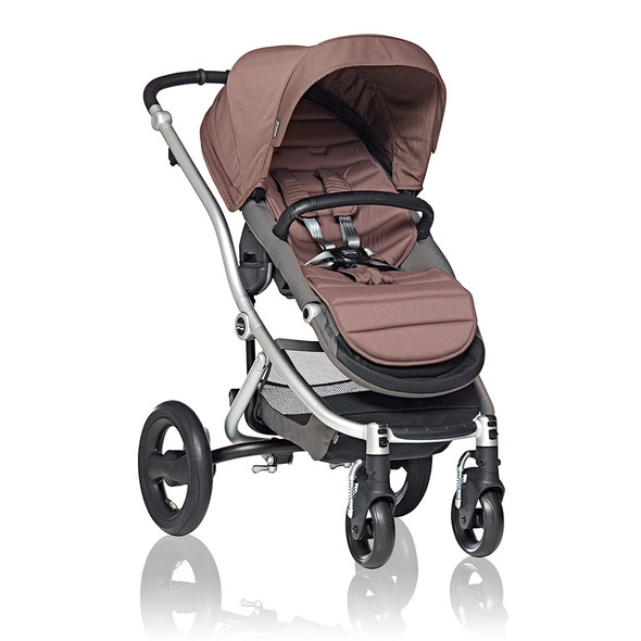 Britax Affinity Stroller in Silver with Fossil Brown Colorpack