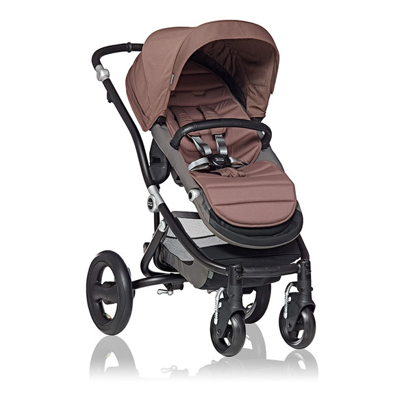 Britax Affinity Stroller in Black with Fossil Brown Colorpack