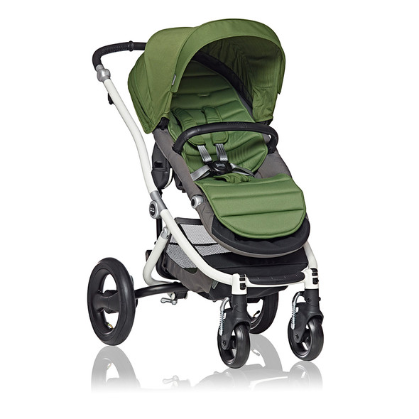 Britax Affinity Stroller in White with Cactus Green Colorpack