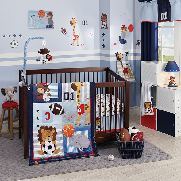 Lambs & Ivy Future All-Star 4 Piece Bedding Set