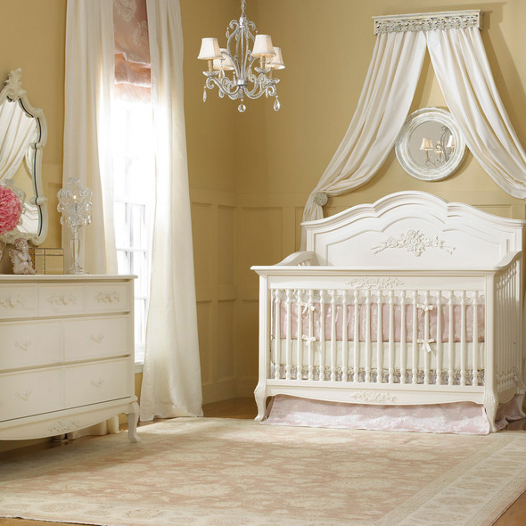 Dolce Babi Angelina 2 Piece Nursery Set in French Vanilla Crib, Double Dresser