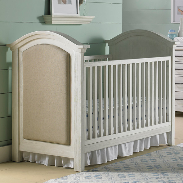 Dolce Babi Lucca Upholstered Traditional Crib in Sea Shell