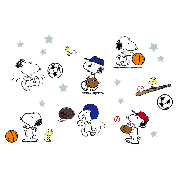 Bedtime Originals Snoopy Sports Wall Appliques