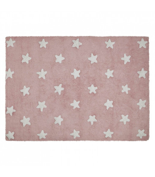 Lorena Canals Stars Rug in Pink/White