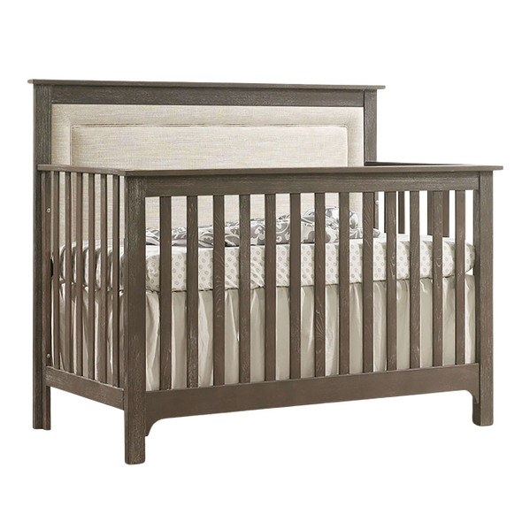 Nest Emerson Collection 2 Piece Nursery Set Crib with Fog Upl. Panel and Double Dresser in Sugar Cane