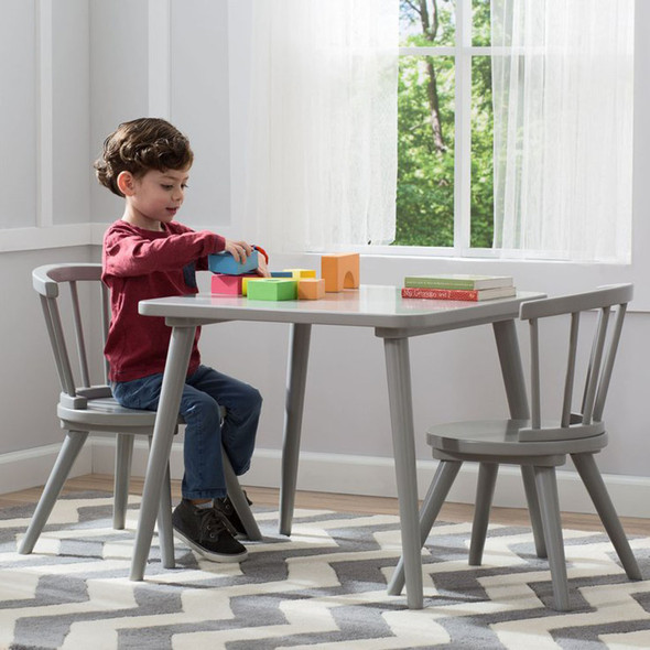 Delta Windsor Table & 2 Chair Set in Grey