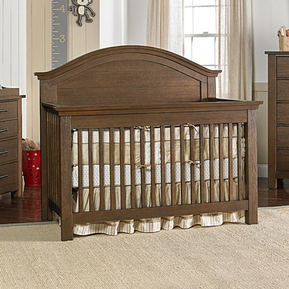 Dolce Babi Lucca Full Panel Convertible Crib in Weathered Brown