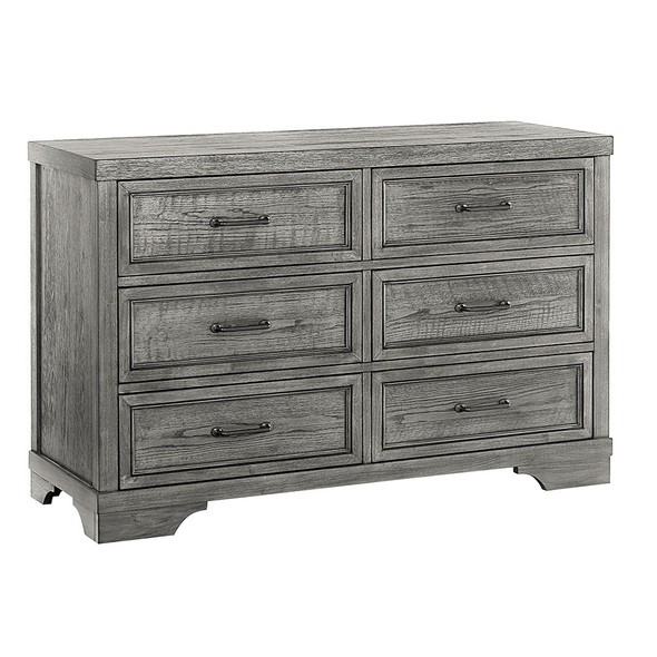 Westwood Foundry 6 Drawer Dresser in Brushed Pewter
