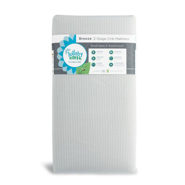 Lullaby Earth Breeze 2 in Stage Crib Mattress in Grey