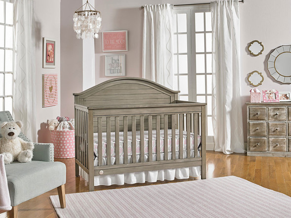 Fisher Price Haley Full Panel Convertible Crib in Vintage Grey