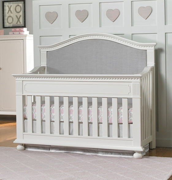 Dolce Babi Naples Upholstered Crib in Snow White by Bivona & Company