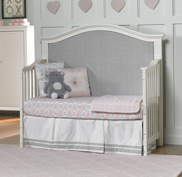 Dolce Babi Naples Upholstered Crib in Snow White by Bivona & Company