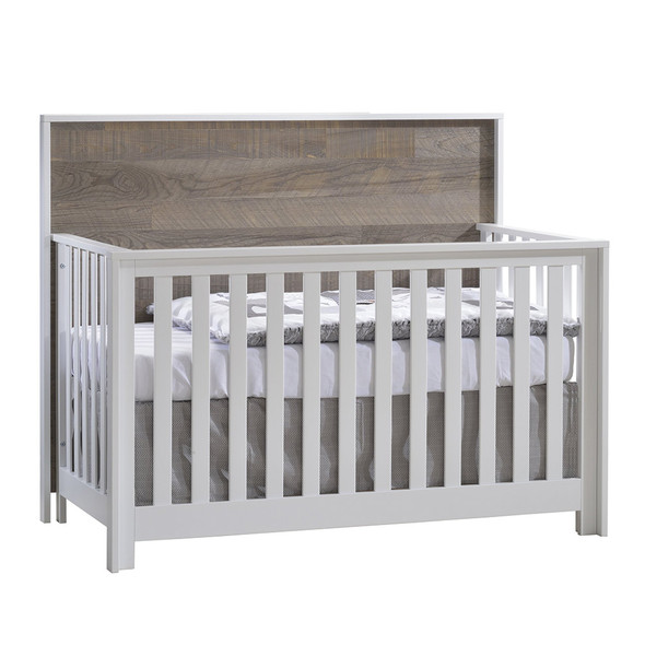 NEST Vibe Collection 3 Piece Nursery Set in White and Brown Bark