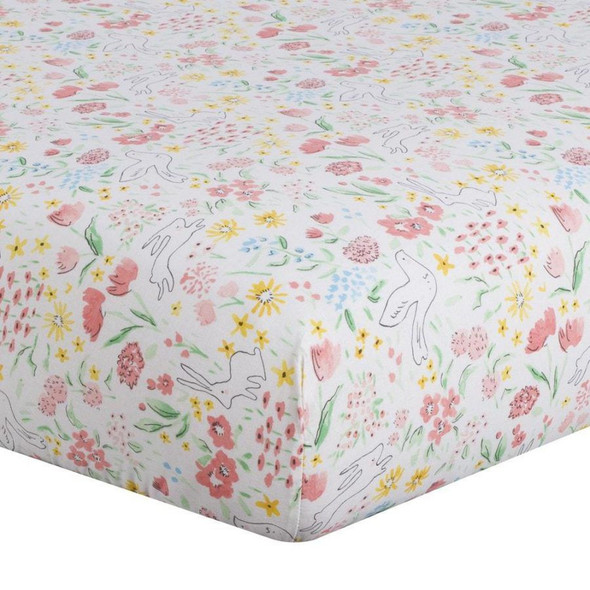 Liz and Roo Spring Garden Crib Sheet in Multi