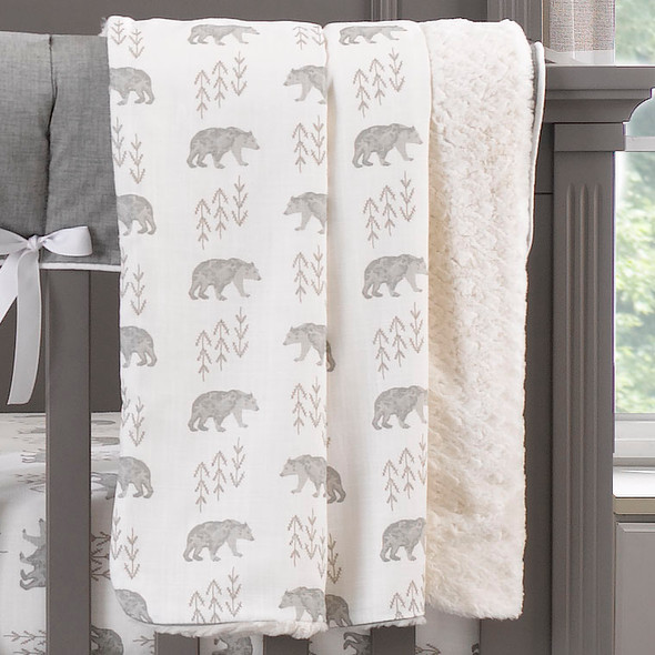 Liz and Roo Cubby (Gray) Bumperless Crib Bedding 3-Piece set