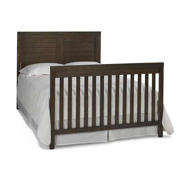 Ti Amo Castello Twin Bed w/bed rails in Weathered Brown