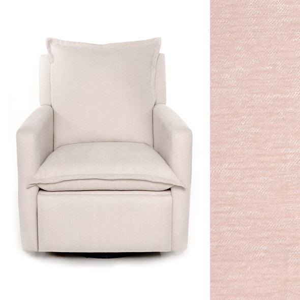 Oilo Flynn Glider w/ Power & USB in Velveteen Blush