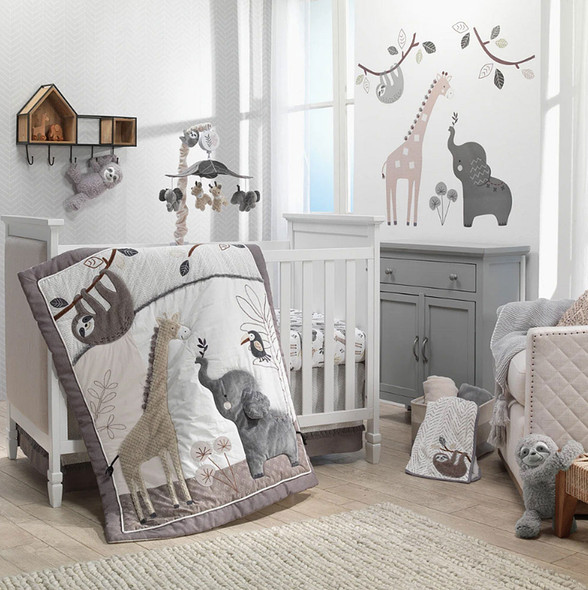 Lambs & Ivy Baby Jungle 4-Piece Bedding Set