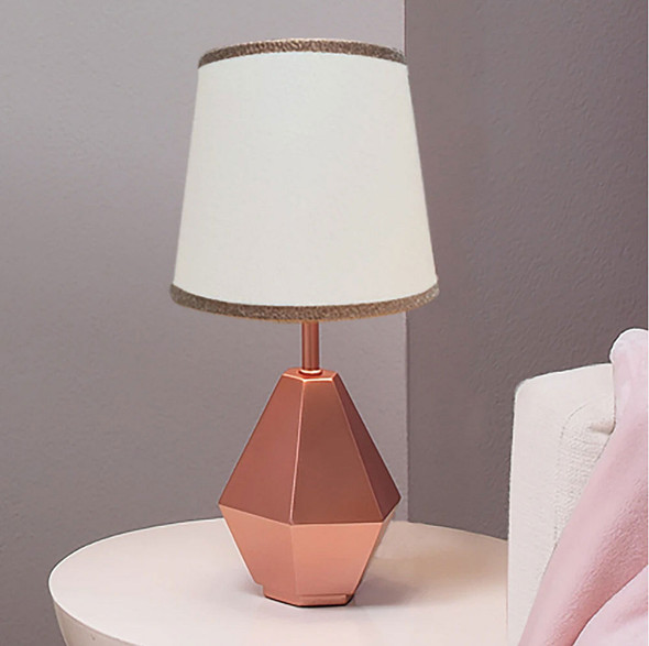 Lambs & Ivy Botanical Baby - Signature Rose Gold Lamp w/Shade & Bulb