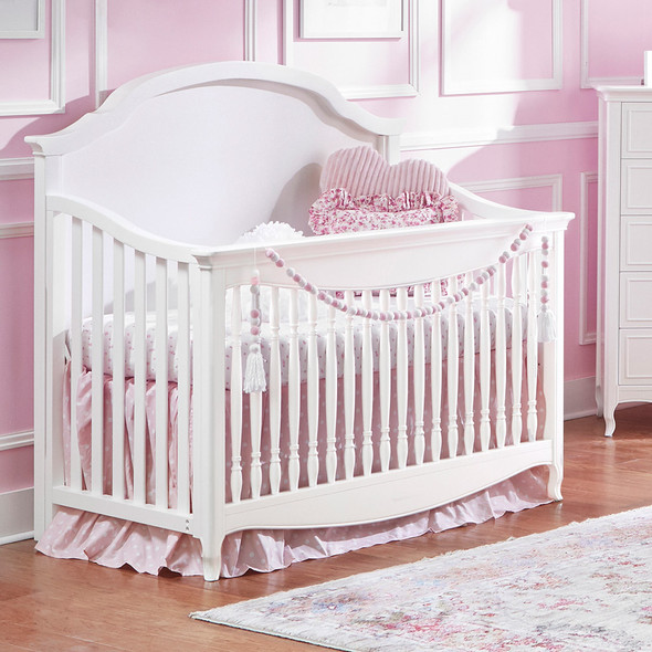 Dolce Babi Alessia Full Panel Convertible Crib in Bright White