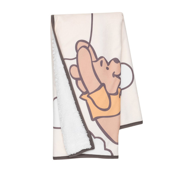 Lambs & Ivy Pooh Placement Print Sherpa Blanket