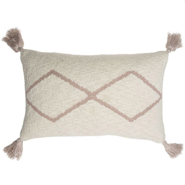 Lorena Canals Knitted Cushion Little Oasis Nat - Pale Pink