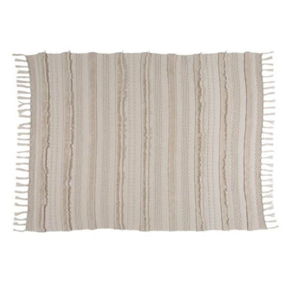 Lorena Canals Knitted blanket Air Dune White