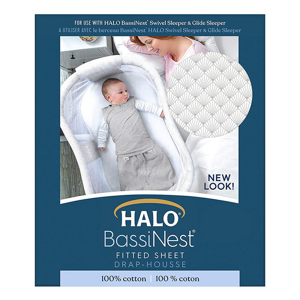 HALO Bassinest Sheet, 100% Cotton, Plume